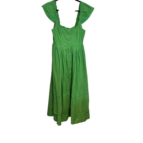 Urban Outfitters Boho Eyelet Cotton Sexy Maxi Sundress Women's Size Medium - Picture 9 of 13